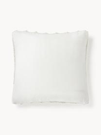 Copricuscino in maglia spessa Idra, Retro: 100% cotone, Bianco crema, Larg. 45 x Lung. 45 cm