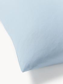 Funda de almohada de percal Elsie, Azul claro, An 45 x L 110 cm