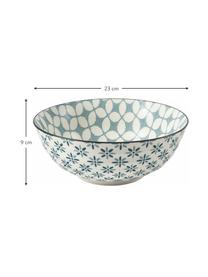 Insalatiera Double Ø 23, Gres, Tonalità blu, bianco, Ø 23 x Alt. 9 cm