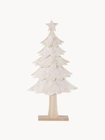 Decoratieve kerstboom Janne, MDF, polyester-vilt, Beige, hout, B 23 x H 47 cm