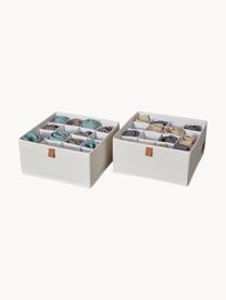 Boîtes de rangement Premium, 2 pièces, Beige clair, brun, larg. 30 x prof. 30 cm