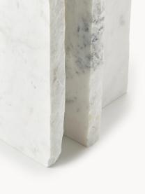 Marmeren salontafel Selene, Marmer, Gemarmerd wit, B 40 x D 40 cm