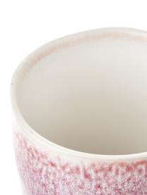 Tazas artesanales Amalia, 2 uds., Cerámica, Rosa pálido, blanco crema, Ø 10 x Al 11 cm, 430 ml