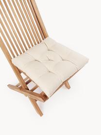 Cojines para asiento de exterior Oline, 2 uds., Funda: 100% olefina, Beige claro, An 40 x L 40 cm