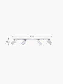 Riel Etna, Estructura: acero, Anclaje: acero pintado, Blanco, An 81 x Al 16 cm