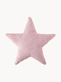 Cojín peluche artesanal de algodón Star, Funda: 97% algodón, 3% fibra sin, Rosa claro, An 54 x Al 54 cm