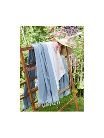 Hamamtuch Soft Cotton mit Frottee-Rückseite, Rückseite: Frottee, Blau, Weiss, 100 x 180 cm