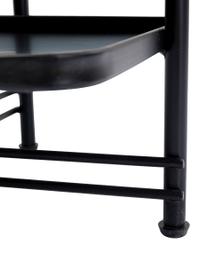 Table d'appoint avec plateau en marbre Bennet, Noir