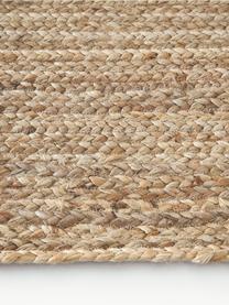 Handgemaakt juten vloerkleed Sharmila, 100% jute, Bruin, B 60 x L 90 cm (maat XXS)