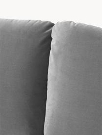 Canapé 3 places en velours Moby, Velours gris, larg. 220 x prof. 95 cm