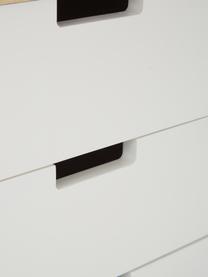 Cómoda cajonera Milano, Estructura: tablero de fibras de dens, Blanco, madera de Paulownia, An 79 x Al 65 cm