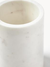 Marmeren opbergpotten Agata, set van 2, Marmer, Wit, gemarmerd, Set met verschillende groottes