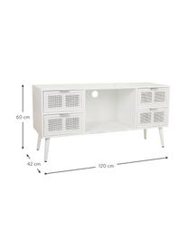 Meuble TV rustique Cayetana, Blanc