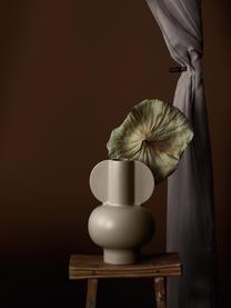 Vase design Caria, Grès cérame, Beige, Ø 26 x haut. 40 cm