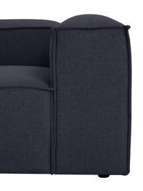 Modulares Ecksofa Lennon, Bezug: 100 % Polyester Der strap, Gestell: Massives Kiefernholz FSC-, Füße: Kunststoff, Webstoff Dunkelblau, B 327 x T 180 cm, Eckteil links