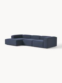 Sofá rinconera modular Lennon, Tapizado: 100% poliéster Alta resis, Estructura: madera contrachapada de p, Patas: plástico Este producto es, Tejido azul oscuro, An 327 x F 180 cm, chaise longue izquierda