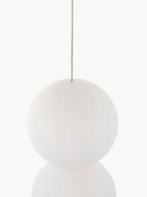 Kleine hanglamp Zero van glas en beton, Lampenkap: gips, opaalglas, Wit, Ø 10 x H 20 cm