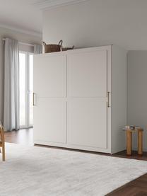 Armario modular Charlotte, 2 puertas correderas (200 cm), diferentes variantes, Estructura: tablero aglomerado revest, Beige, Interior Basic (An 200 x Al 200 cm)