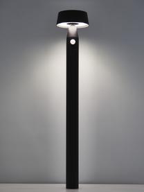 Solar padverlichting Nama met bewegingssensor, Lampenkap: kunststof, Lampvoet: gecoat staal, Zwart, Ø 17 x H 90 cm
