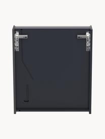 Mueble de baño con espejo con luz LED Nesta, regulable, Estructura: tablero de fibras de dens, Negro, An 60 x Al 70 cm