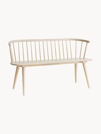 Banc en bois d'hévéa Jolina, Bois d'hévéa massif, Bois d'hévéa, larg. 134 x haut. 76 cm