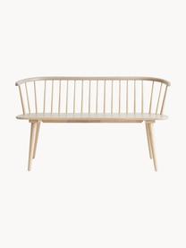 Banc en bois d'hévéa Jolina, Bois d'hévéa massif, Bois d'hévéa, larg. 134 x haut. 76 cm