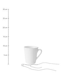 Tazas de café Constance, 2 uds., estilo rústico, Gres, Blanco, Ø 9 x Al 10 cm, 250 ml