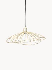 Design hanglamp Ray, Lampenkap: vermessingd metaal en geb, Messingkleurig, Ø 45 x H 24 cm