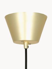 Design hanglamp Ray, Lampenkap: vermessingd metaal en geb, Messingkleurig, Ø 45 x H 24 cm