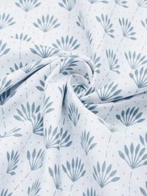 Gemusterte Wendebettwäsche Tiara aus Bio-Baumwolle, Webart: Renforcé Fadendichte 144 , Blau, Weiß, 240 x 220 cm + 2 Kissen 80 x 80 cm