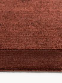 Tapis à poils courts Kari, 100 % polyester, certifié GRS, Rouge rouille, larg. 80 x long. 250 cm