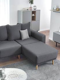 Sofá cama rinconero Mola, con espacio de almacenamiento, Tapizado: 100% poliéster, Estructura: madera, aglomerado, Patas: madera, Gris oscuro, gris claro, An 245 x F 164 cm