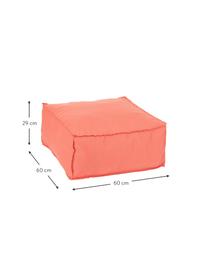 Pouf Square, Bezug: 100% Polyester, Korallfarben, 60 x 28 cm