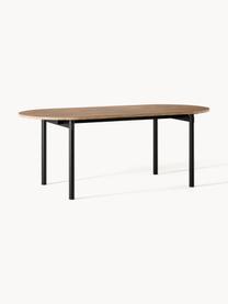 Oválný jídelní stůl Mavi, v různých velikostech, Dubové dřevo, černá, Š 200 cm, H 90 cm