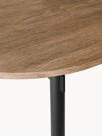 Ovaler Esstisch Mavi, in verschiedenen Größen, Tischplatte: Mitteldichte Holzfaserpla, Beine: Metall, beschichtet, Eichenholz, Schwarz, B 200 x T 90 cm