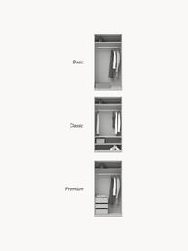 Armario modular Simone, 2 puertas (100 cm), diferentes variantes, Estructura: tablero aglomerado revest, Madera, gris, Interior Basic (An 100 x Al 200 cm)