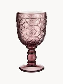 Sada sklenic na víno se strukturálním vzorem Geometrie, 6 dílů, Sklo, Více barev, transparentní, Ø 9 cm, V 17 cm