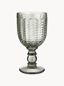 Verres à vin multicolore avec embossage décoratif, 6 élém., Verre, Multicolore, transparent, Ø 9 x haut. 17 cm