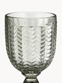 Wijnglazen Geometrie met structuurpatroon, set van 6, Glas, Meerkleurig, transparant, Ø 9 x H 17 cm