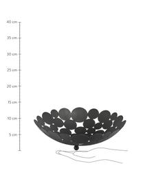 Centrotavola Drops, Metallo rivestito, Nero, Ø 29 x Alt. 9 cm