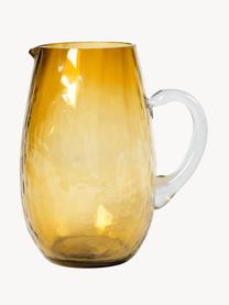 Grand pichet soufflé bouche Martelé, 2 L, Verre, Jaune soleil, transparent, 2 L