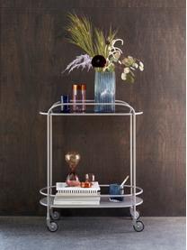 Bar cart Reflect, Gecoat metaal, Zilverkleurig, B 71 x H 86 cm