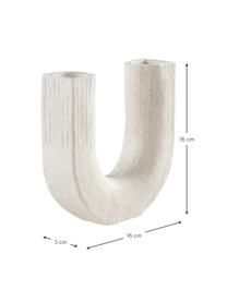 Vaso di design bianco Jed, Poliresina, Bianco, Larg. 16 x Alt. 16 cm