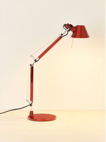 Nastaviteľná stolová lampa Tolomeo Micro, Červená, Š 45 x V 37-73 cm