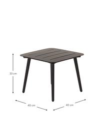 Table basse de jardin en métal Lina, Métal, laqué, Noir, larg. 40 x prof. 40 cm