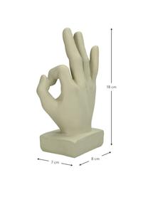 Dekoracja Hand, Poliresing, Beżowy, S 8 x W 18 cm