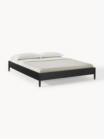 Houten bed Windsor van grenenhout, Massief grenenhout, FSC-gecertificeerd, Grenenhout, zwart, B 180 x L 200 cm