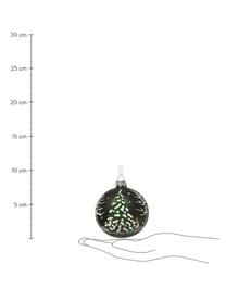 Kerstballen Lahio Ø 8 cm, 3 stuks, Groen, wit, rood, Ø 8 cm