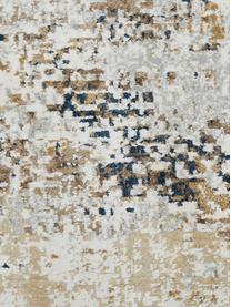 Niederflor-Teppich Verona mit Fransen, Flor: 50 % Viskose, 50 % Acryl, Beige, Braun, Dunkelblau, B 80 x L 150 cm (Größe XS)