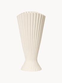 Vase Fountain, H 23 cm, Steinzeug, glasiert, Off White, B 12 x H 23 cm